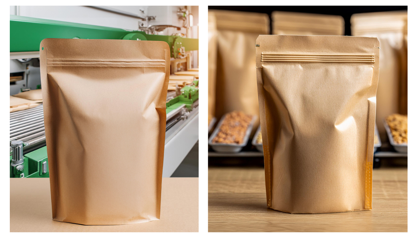 Pungi Ziplock Kraft 
