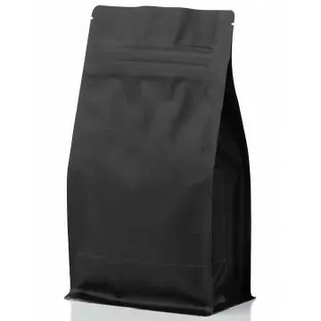 Pungă Ziplock NEGRU MAT cu baza plată - 500g Pachet 100 buc